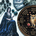 Owl Floral Wheel of the Year Wooden Pagan Wall Decor