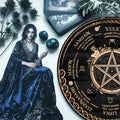 Pentagram Wheel of the Year Wooden Wiccan Wall Art