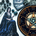 Pentagram Wheel of the Year Wooden Wiccan Wall Art
