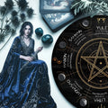 Pentagram Wheel of the Year Wooden Wiccan Wall Art