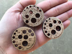 Knitting/Crochet Gauge for Needles & Hooks - wooden yarn ball