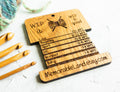 Spinners Control Tool | WPI (Wraps per Inch) Ruler | Wood Knitting Gauge | Oak Wood Crochet Yarn Control Card Equipment for Crochet Addicted