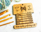 Spinners Control Tool | WPI (Wraps per Inch) Ruler | Wood Knitting Gauge | Oak Wood Crochet Yarn Control Card Equipment for Crochet Addicted