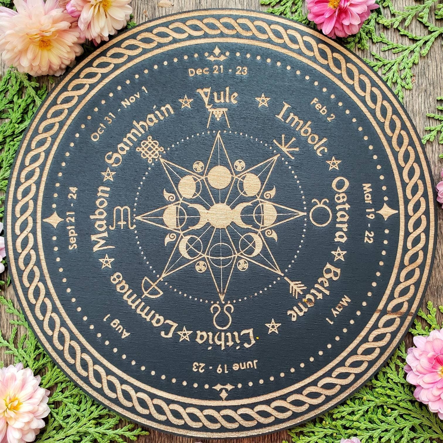 Wheel of the Year Altar Tile Witch Calendar