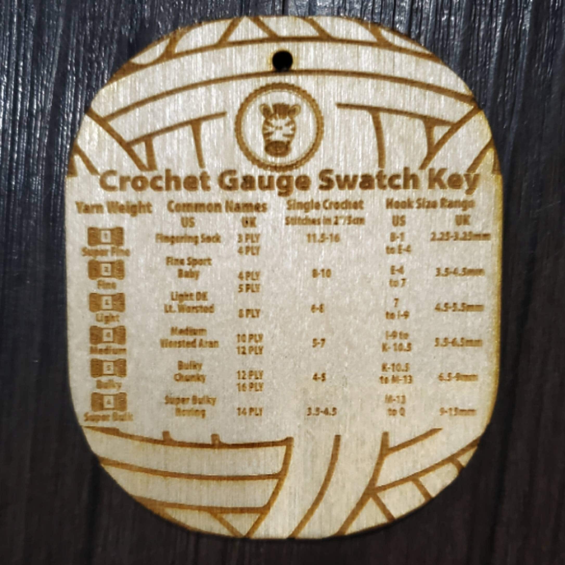 Wooden Measurement Keys Crochet Knit WPI Gauge Rulers