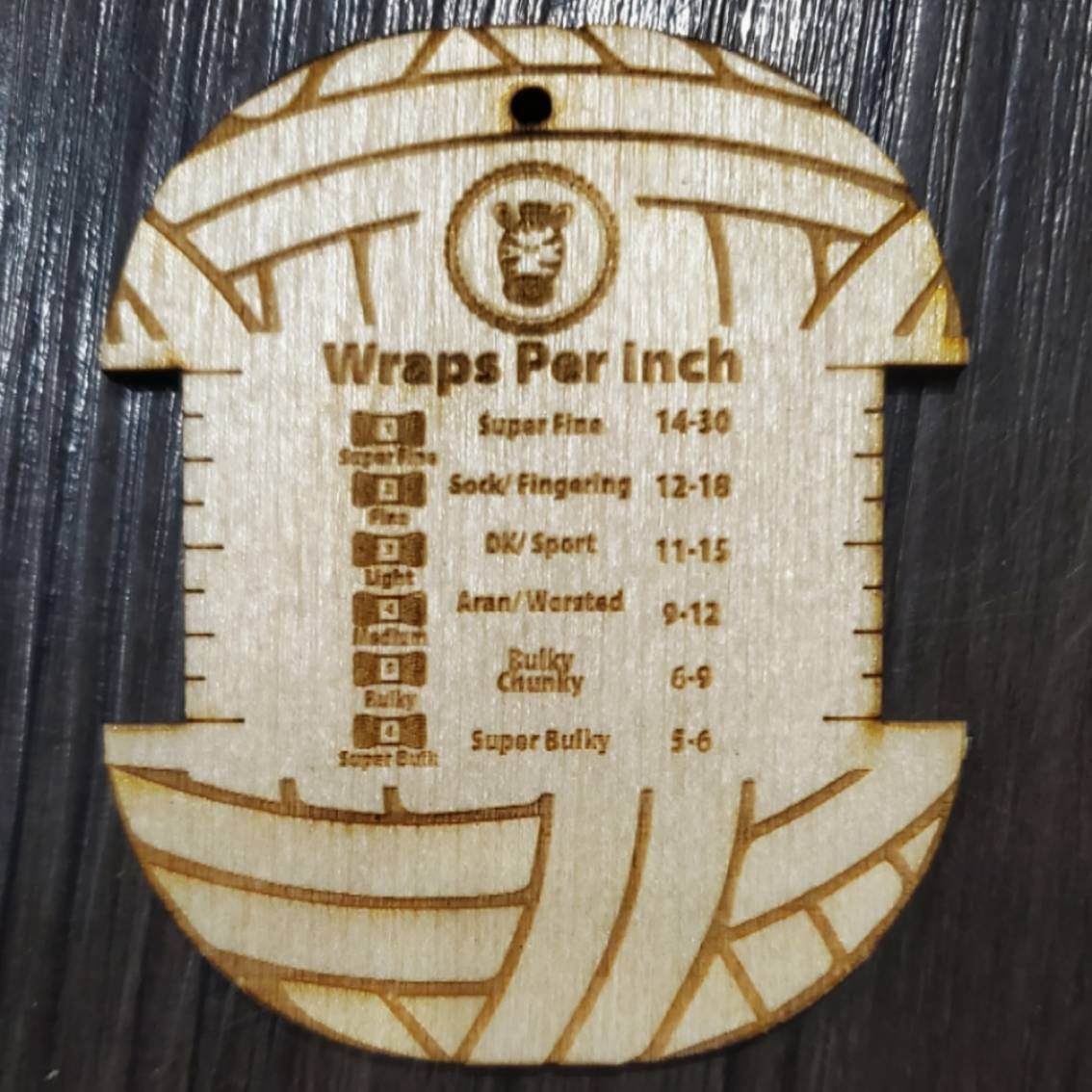 Wooden Measurement Keys Crochet Knit WPI Gauge Rulers