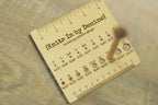 Wooden Engraved Multi-Use Knitting Needle and Gauge Swatch Tool with Ruler / Knitting Needle and Crochet Hook Gauge Check / Wooden Engraving