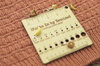 Wooden Engraved Multi-Use Knitting Needle and Gauge Swatch Tool with Ruler / Knitting Needle and Crochet Hook Gauge Check / Wooden Engraving