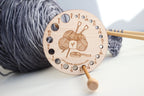 Wooden Yarn Ball Knitting Needle Gauge, Laser Engraved Solid Wood Needle Gauge, Knitting Accessories and Tools, Gift for Knitter