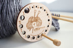 Wooden Yarn Ball Knitting Needle Gauge, Laser Engraved Solid Wood Needle Gauge, Knitting Accessories and Tools, Gift for Knitter