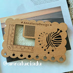 AnnaluciaDesign , knitting, gauge ruler,  knitting gauge, knitting tools, knitting notions, holiday gift,  christmas gift, personalization