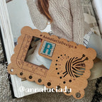 AnnaluciaDesign , knitting, gauge ruler,  knitting gauge, knitting tools, knitting notions, holiday gift,  christmas gift, personalization