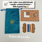 AnnaluciaDesign , knitting, gauge ruler,  knitting gauge, knitting tools, knitting notions, holiday gift,  christmas gift, personalization