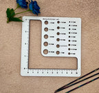 Knitting Gauge Ruler and US needle sizer