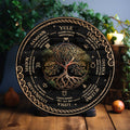 Personalized Tree of Life Wheel Of The Year Wooden Sign