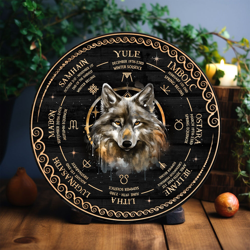 Personalized Wheel Of The Year Wooden Sign