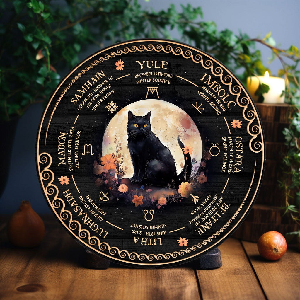 Personalized Wheel Of The Year Wooden Sign
