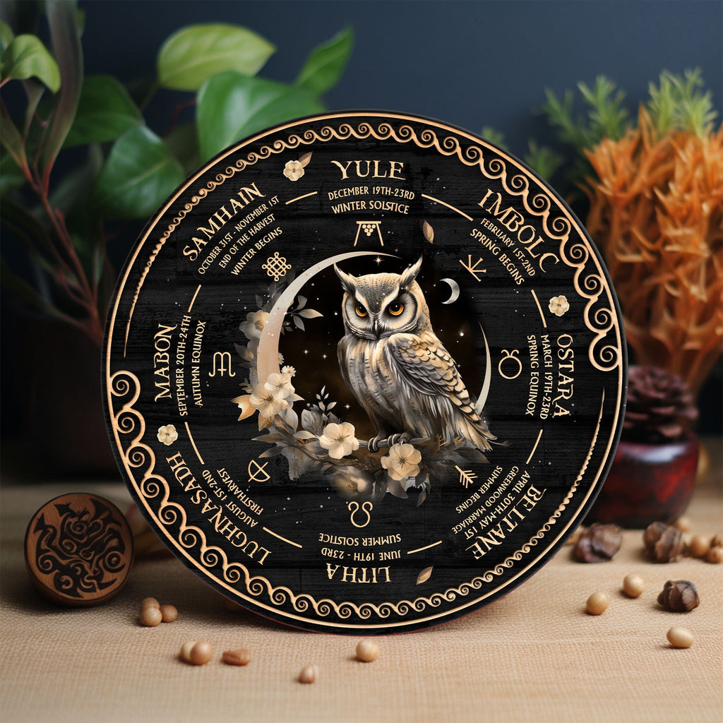 Personalized Wheel Of The Year Wooden Sign