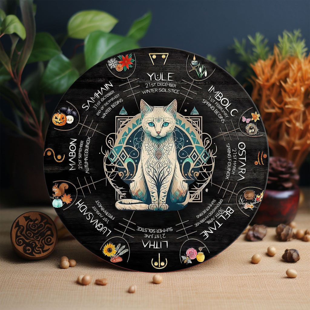 Personalized Wheel Of The Year Wooden Sign