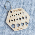 Needle & Hook Gauge Tool, Needle Sizer, Small Needle Gauge, Wood Knitting Accessories, Spinning Tools, Gifts for Knitters