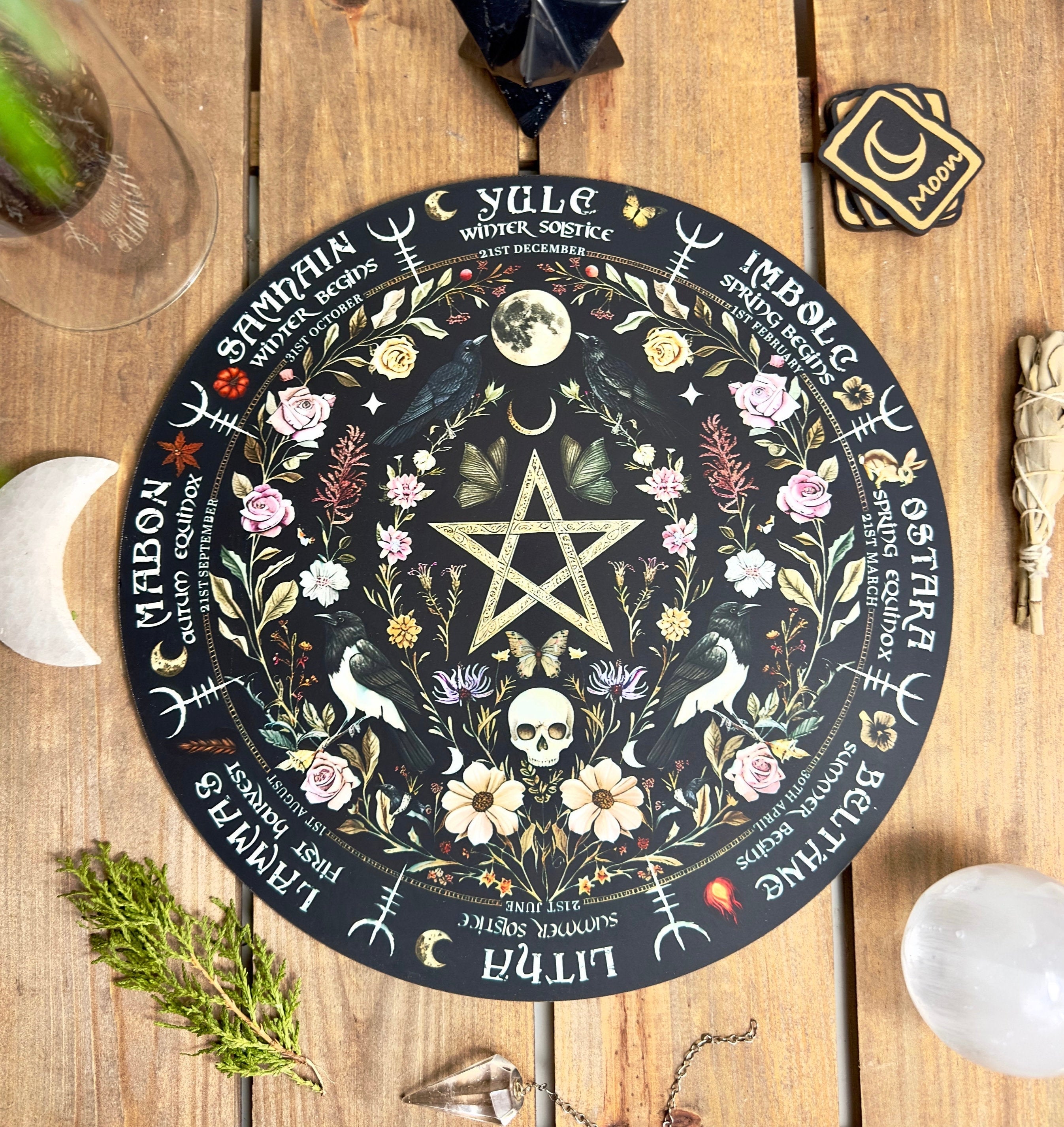 Wheel of the year board witch Pagan Calendar
