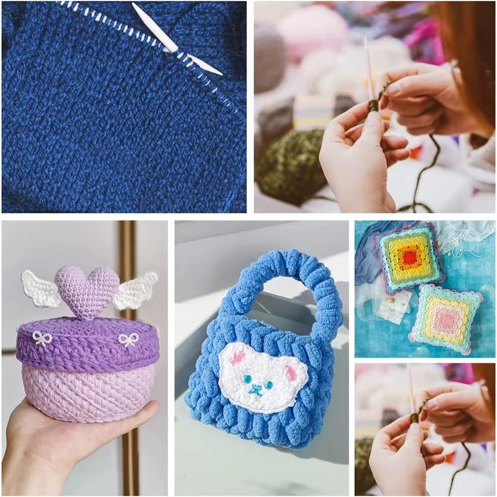 Knitting Needle Gauge, 3/4pcs, Square Wood, Various Styles, Sewing Thread Rulers, DIY Embroidery Thread Bobbin, Yarn Spinner Measuring Tools