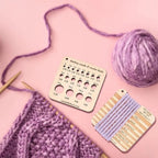 Knitting Needle Gauge, 3/4pcs, Square Wood, Various Styles, Sewing Thread Rulers, DIY Embroidery Thread Bobbin, Yarn Spinner Measuring Tools