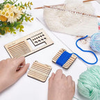 Knitting Needle Gauge, 3/4pcs, Square Wood, Various Styles, Sewing Thread Rulers, DIY Embroidery Thread Bobbin, Yarn Spinner Measuring Tools