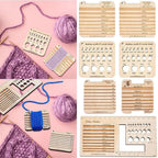 Knitting Needle Gauge, 3/4pcs, Square Wood, Various Styles, Sewing Thread Rulers, DIY Embroidery Thread Bobbin, Yarn Spinner Measuring Tools