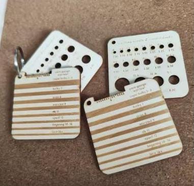 Knitting Needle Gauge, 3/4pcs, Square Wood, Various Styles, Sewing Thread Rulers, DIY Embroidery Thread Bobbin, Yarn Spinner Measuring Tools
