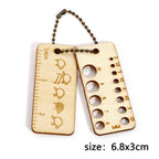 Knitting Needle Gauge - Natural Wood Ruler - Measuring Tool (G571663)
