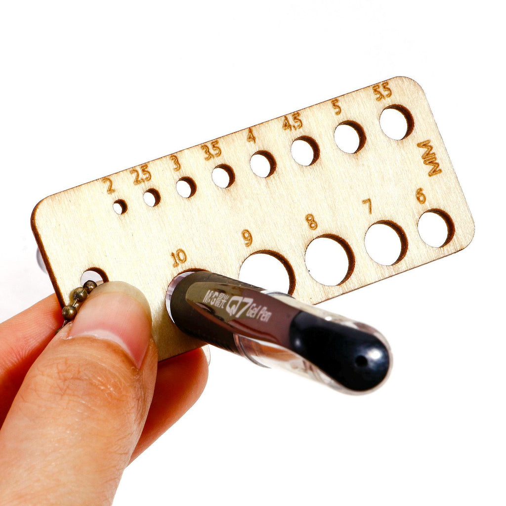 Knitting Needle Gauge - Natural Wood Ruler - Measuring Tool (G571663)