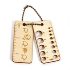 Knitting Needle Gauge - Natural Wood Ruler - Measuring Tool (G571663)