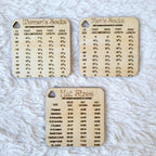 Keychain Knitting Tools for measuring gauge, measuring knitting needles, instructions for stitches, measuring yarn, and sizing help