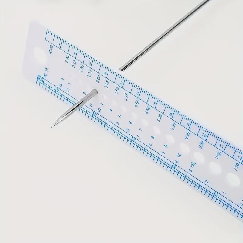 Knitting Needle Gauge and Ruler | UK & US Sizes | Ruler (inches and centimeters) | Needle Size Measuring Tool | Knitting Accessory