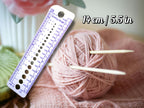 Knitting Needle Gauge | Needle Size Ruler | Yarn Gauge Tool | Wool Measuring | Knitting Supplies | Craft Tool