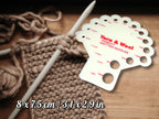 Knitting Needle Gauge | Needle Size Ruler | Yarn Gauge Tool | Wool Measuring | Knitting Supplies | Craft Tool